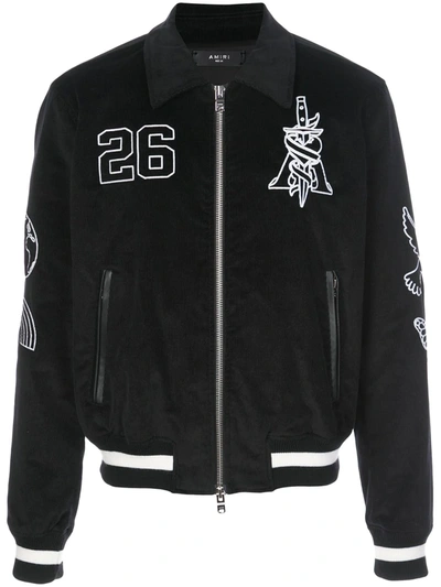 Amiri Brothers Varsity Jacket In Black