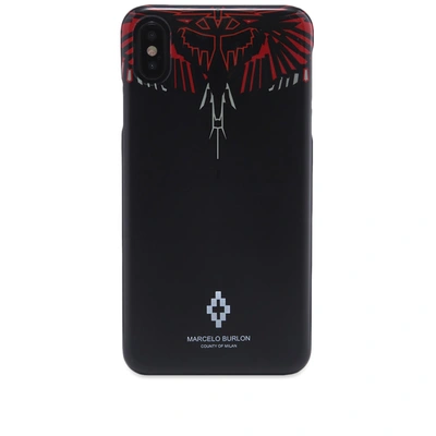 Marcelo Burlon County Of Milan Marcelo Burlon Geometric Wings Iphone Xs Max Case In Black