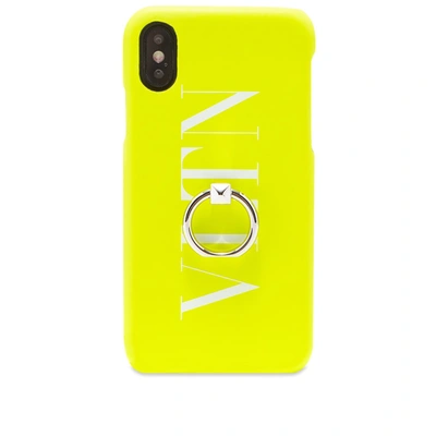 Valentino Garavani Valentino Fluo Vltn Iphone Xs Max Case In Yellow