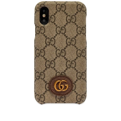 Gucci Ophidia Gg Iphone X/xs Max Case In Brown