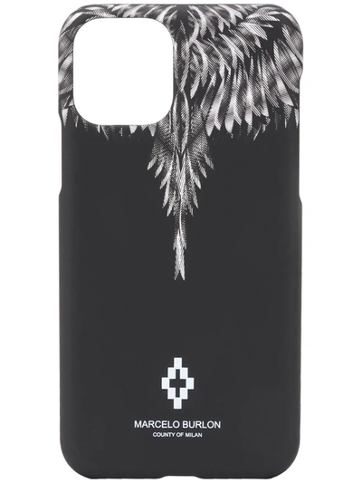 Marcelo Burlon County Of Milan Marcelo Burlon Sharp Wings Iphone 11 Pro Case In Black