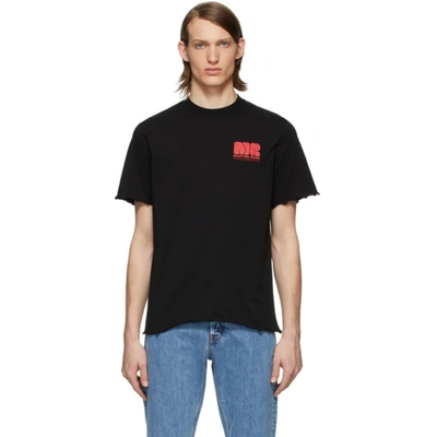 Martine Rose Lettuce Hem Logo T-shirt In Nero