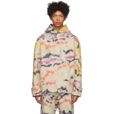 Wooyoungmi Tie Dye Print Hoodie In 730y Yellow