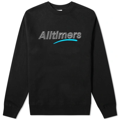 Alltimers Dashed Crew Sweat In Black