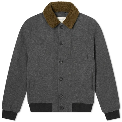 Oliver Spencer Foxham Faux Shearling Jacket In Grey