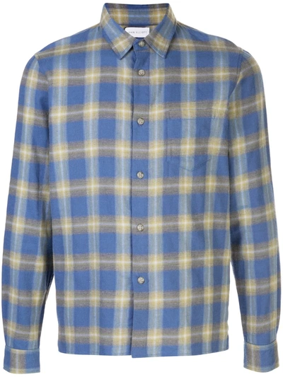 John Elliott Plaid Button-up Flannel Shirt In Horizon Check
