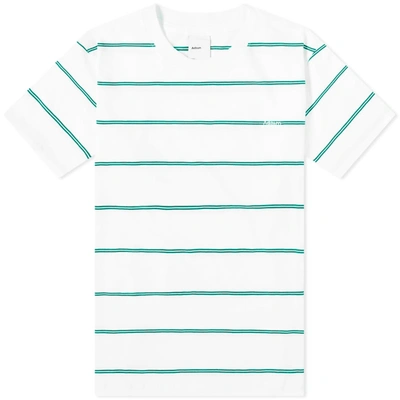 Adsum Double Stripe Tee In White