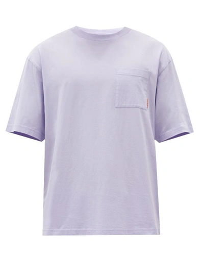 Acne Studios Extorr Logo-tab Cotton-jersey T-shirt In Purple