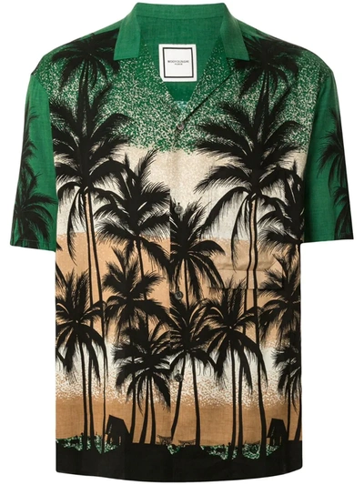 Wooyoungmi Tropical-print Short-sleeved Shirt In Green