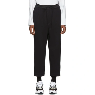 Y-3 Classic Terry Cropped Track Pants In Black