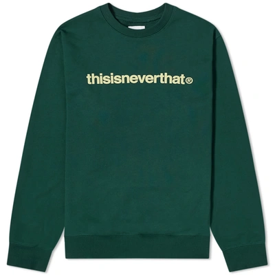 Thisisneverthat T-logo Crewneck Sweatshirt In Green