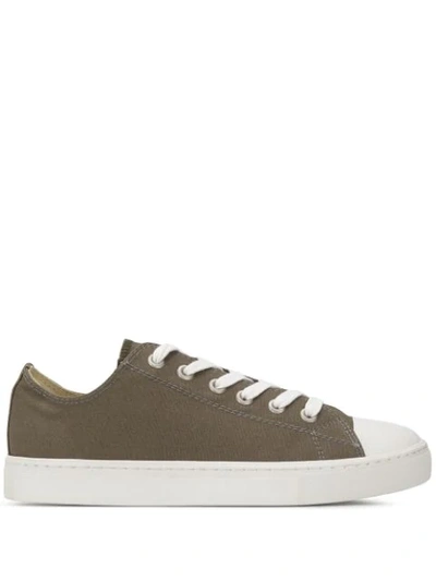 Junya Watanabe Low-top Canvas Trainers In Green