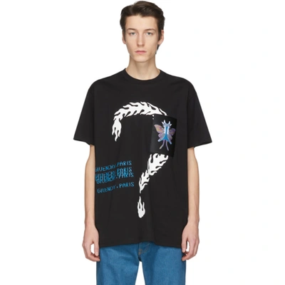 Givenchy Graphic Digital Logo T-shirt In 001 Black