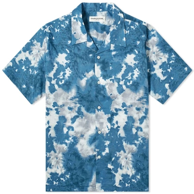 Vanquish Tie-dye Open Collar Shirt In Blue