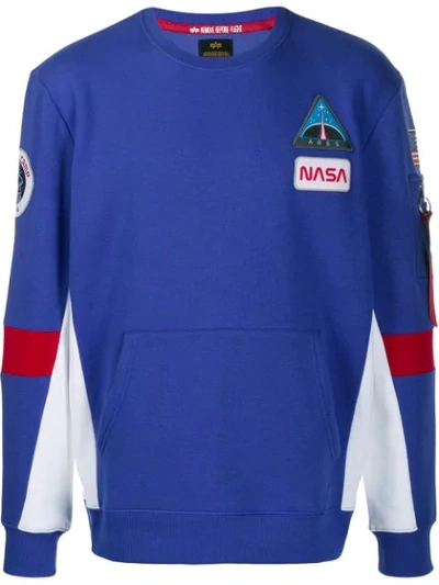 Alpha Industries Space Camp Sweatshirt In Blue