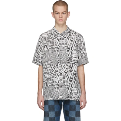 Alexander Wang Logo Print Short Sleeve Shirt In Black