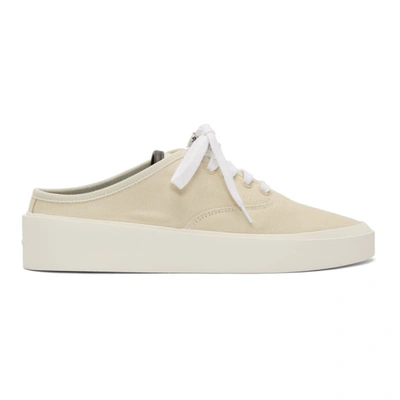 Fear Of God Men's Canvas Platform Backless Sneakers In Yellow