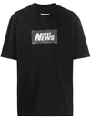 Maison Margiela Fake News T-shirt In Black