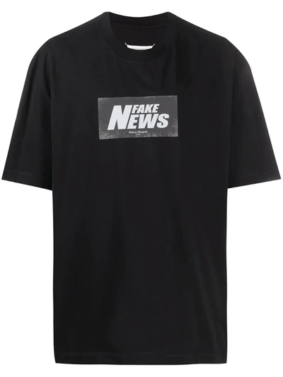 Maison Margiela FAKE NEWS Tシャツ 44 Maison Margiela Fake News T-shirt In Black | ModeSens