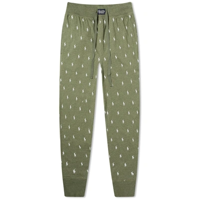 Polo Ralph Lauren Sleepwear All Over Pony Sweat Pant In Green