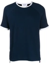 Thom Browne Seersucker Short-sleeve Ringer T-shirt In Blue