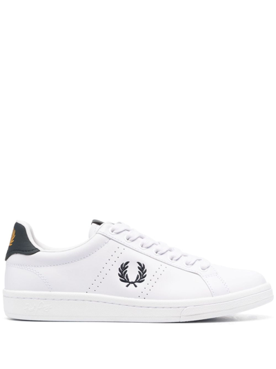 Fred Perry B721 Leather Trainers In White