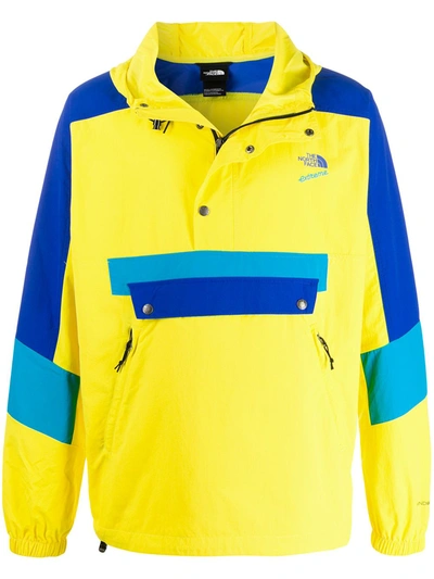The North Face Colour Blocked Rain Jacket In Yellow
