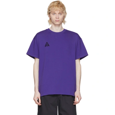 Nike Acg Purple Logo T-shirt In 470 Fusion | ModeSens