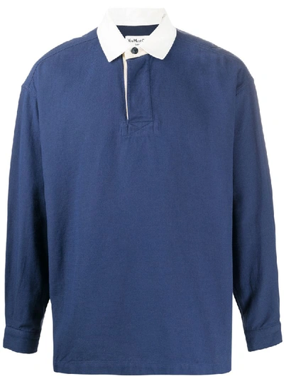 Ymc You Must Create Ymc The Swerve Rugby Shirt In Blue