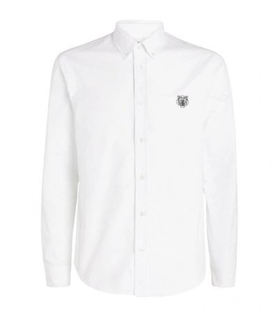 Kenzo Tiger Embroidered Shirt In White