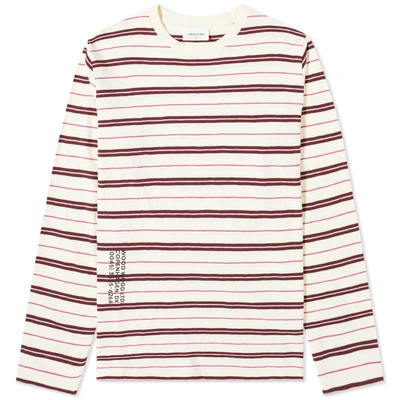 Wood Wood Peter Striped Long-sleeve T-shirt In Neutrals