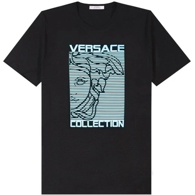 Versace Medusa Logo Print T-shirt Colour: Black