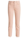 L Agence Sada Frayed Cropped High-rise Slim-leg Jeans In Petal