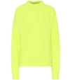 Tibi Cozette Neon Alpaca-blend Sweater In Yellow