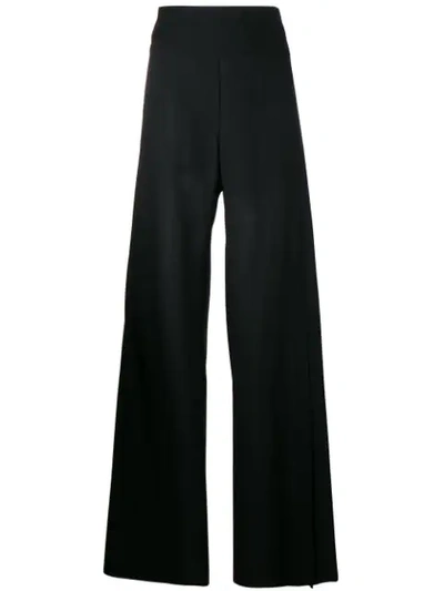 Ann Demeulemeester Slit Wide-leg Trousers In Black