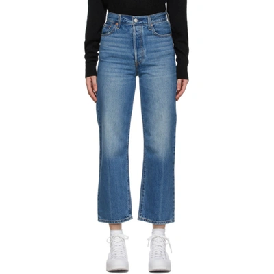 Levi's Ribcage Super High Waist Straight Leg Jeans In Blue