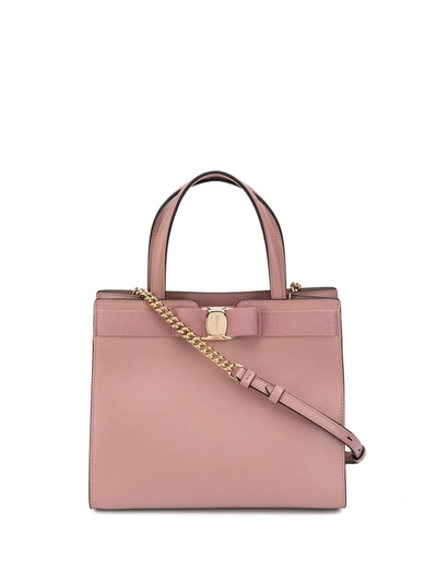 Ferragamo Small Vara Bow Tote Bag In Pink ModeSens