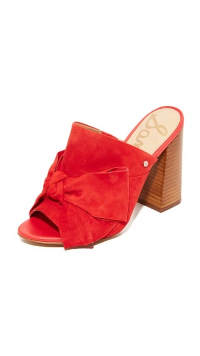 Sam Edelman Yumi Bow Mules In Blood Orange ModeSens