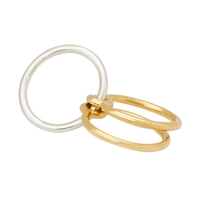 Charlotte Chesnais Three Lovers Ring In Yellow Vermeil Silver