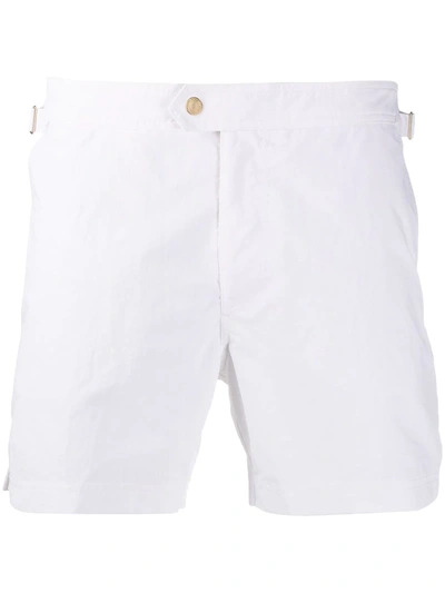 Tom Ford Straight-leg Swim Shorts In White