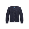 Polo Ralph Lauren Kids' Toddler Girls Cable-knit Cotton Cardigan In Blue
