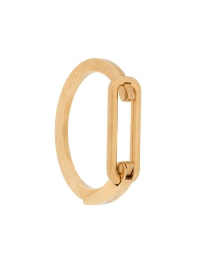 Saint Laurent Carabiner Logo-engraved Bracelet In Gold