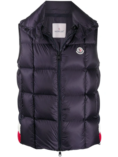 Moncler Rochefort Quilted Gilet In Blue