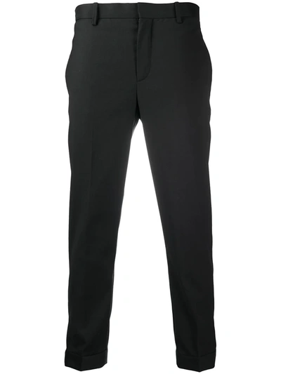 Neil Barrett Super Skinny Fit Trousers With Side Bands In Black