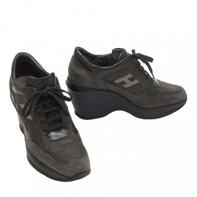 Pre-owned Hogan Trainers In Anthracite