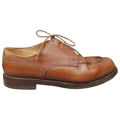 Pre-owned Paraboot Leather Lace Ups In Brown