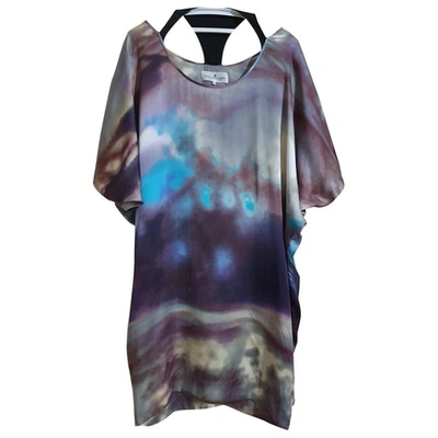 Pre-owned Designers Remix Silk Mid-length Dress In Multicolour