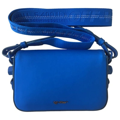 Pre-owned Off-white Binder Blue Leather Handbag