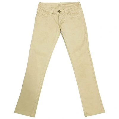 Pre-owned Jean Paul Gaultier Beige Cotton Jeans
