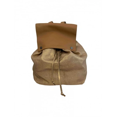 Pre-owned Brunello Cucinelli Gold Leather Backpack